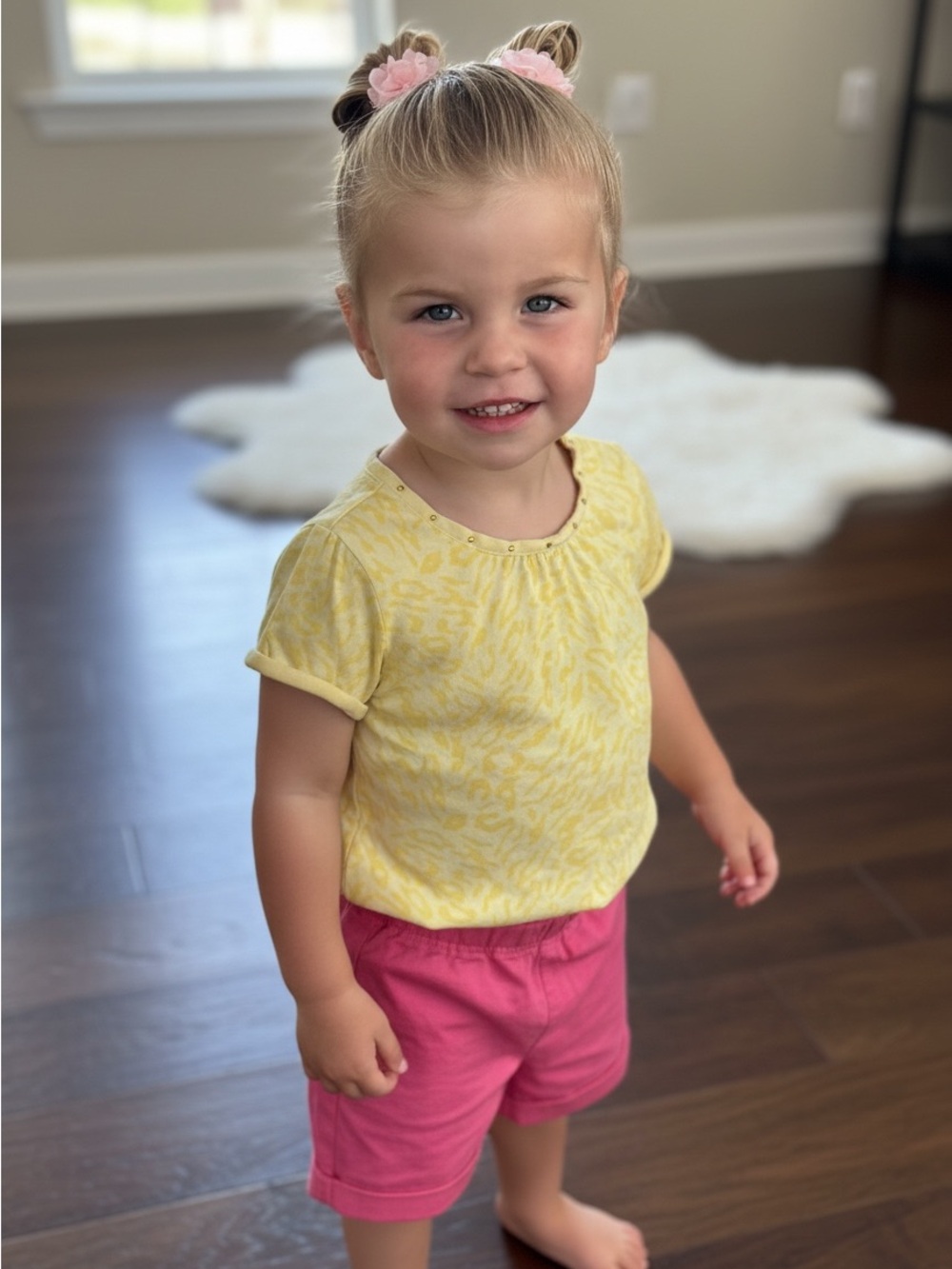 The Children's Place Yellow Short Sleeve Tee with Subtle Print